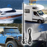 Flexible KFZ Auto Kotflügel Antenne mit Verstärker Radio Antenne Winkelstecker