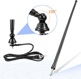 Flexible KFZ Auto Kotflügel Antenne mit Verstärker Radio Antenne Winkelstecker