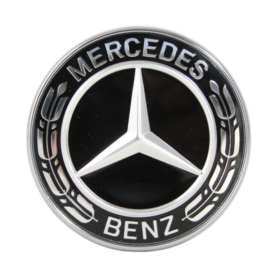 Front Emblem Motorhaube schwarz glänzend Original Mercedes-Benz