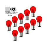 Glühbirnen BA15S Rot P21W 12 Volt Glühlampen für Rücklicht Stoplicht
