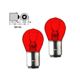 Glühbirnen BA15S Rot P21W 12 Volt Glühlampen für Rücklicht Stoplicht