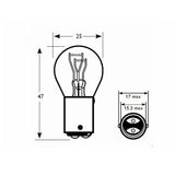 10x P21/5W 12V 21/5W BAY15d Kugel Bremslicht Rückleuchte Doppelfaden - EUR 0,699 / Einheit