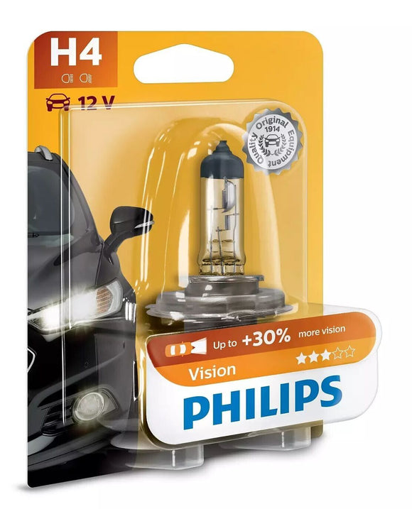 Philips H4 Vision Lampe 12V 60/55W Autolampe Glühlampe Birne