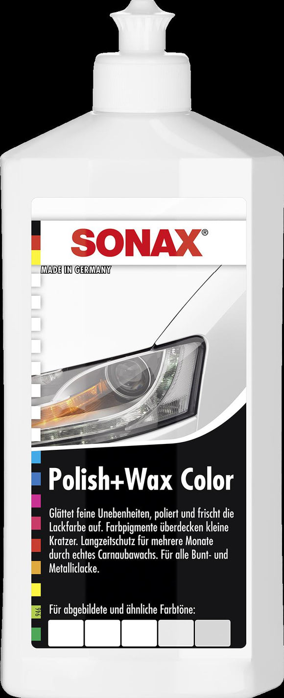 SONAX Polish Wax Color Autopolitur poliert konserviert Farpolitur weiß