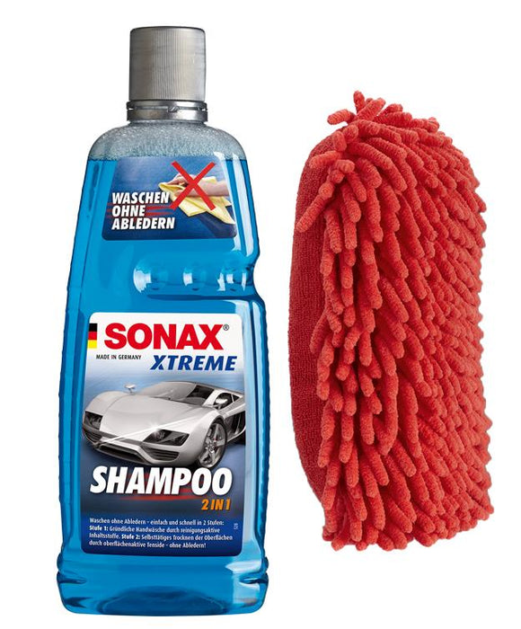 SONAX XTREME Shampoo 2 in 1 1 L + Microfaser Schwamm