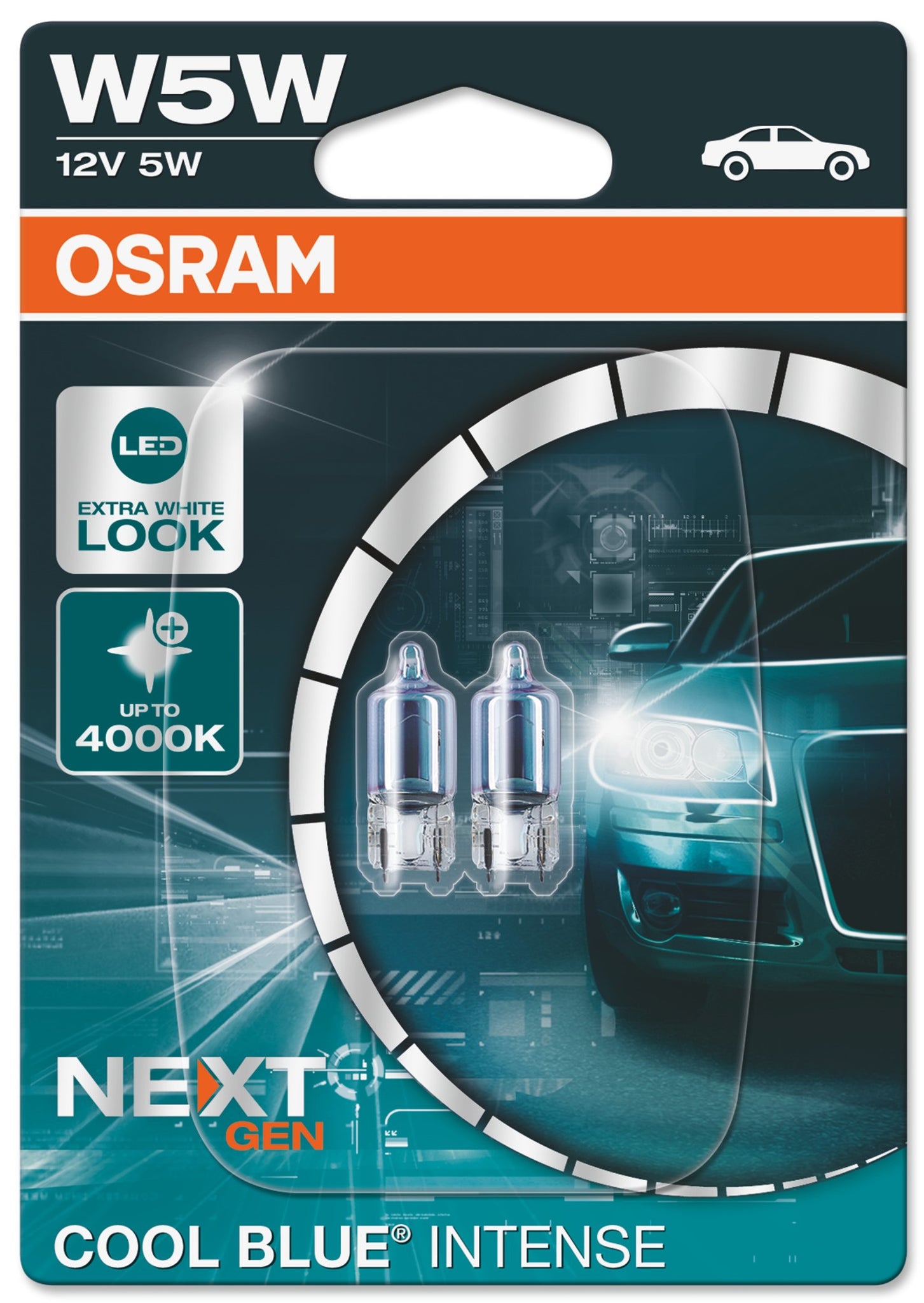 Osram W5W 12V 5W W2,1x9,5d Glassockellampe Blister 2stk. - W5W -  Kennzeichen-, & Innenraumbeleuchtung - Lampen/LED 