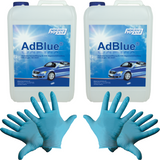 2x Hoyer AdBlue inkl. Ausgießer 10 L + 2 paar Einweg Nitril-Handschuhe