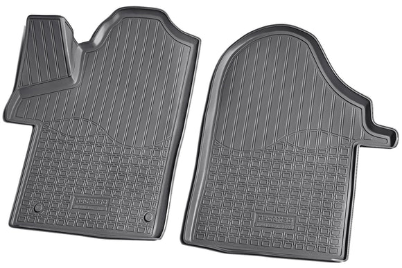 3D Gummi Fussmatten vorne für Mercedes-Benz Vito W447 & V-Klasse W447 | ab 2014> | mit Rand Farbe: schwarz, beige, grau