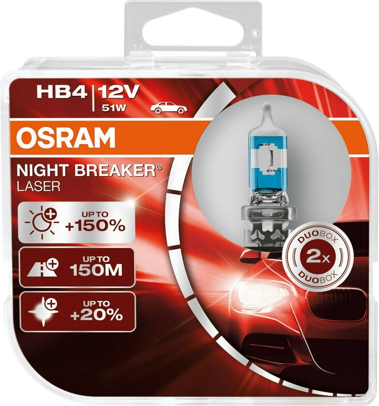 Osram NIGHT BREAKER LASER +150% NEXT GENERATION H1 H3 H4 H7 HB3 HB4 H8 –  Kummert Business eCommerce