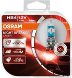 Osram NIGHT BREAKER LASER +150% NEXT GENERATION H1 H3 H4 H7 HB3 HB4 H8 H11