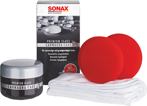 SONAX CarnaubaCare Lackversiegelung Hartwachs Wachs Applikator Tuch Set