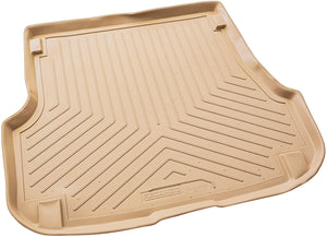 Gummi Kofferraumwanne für Ford Mondeo III Turnier Kombi | BJ 2000-2007 | BEIGE | Kofferraummatte passgenau mit Rand