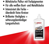 SONAX Polish Wax Color Autopolitur poliert konserviert Farpolitur weiß