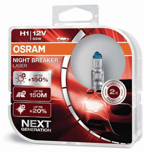 Osram NIGHT BREAKER LASER +150% NEXT GENERATION H1 H3 H4 H7 HB3 HB4 H8 H11