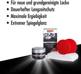 SONAX CarnaubaCare Lackversiegelung Hartwachs Wachs Applikator Tuch Set